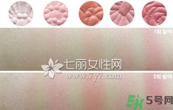 canmake花瓣腮紅色號(hào)對(duì)比圖？canmake五色花瓣腮紅試色