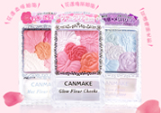 canmake花瓣腮紅色號(hào)對(duì)比圖？canmake五色花瓣腮紅試色