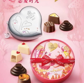godiva2017情人節(jié)巧克力多少錢？sanrio和?歌帝梵合作情人節(jié)巧克力