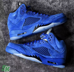air jordan5麂皮皇家藍正品多少錢？喬丹5代藍麂皮專柜價格