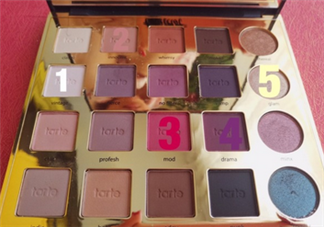 tarte pro眼影盤妝容試色  tarte pro眼影盤妝容教程