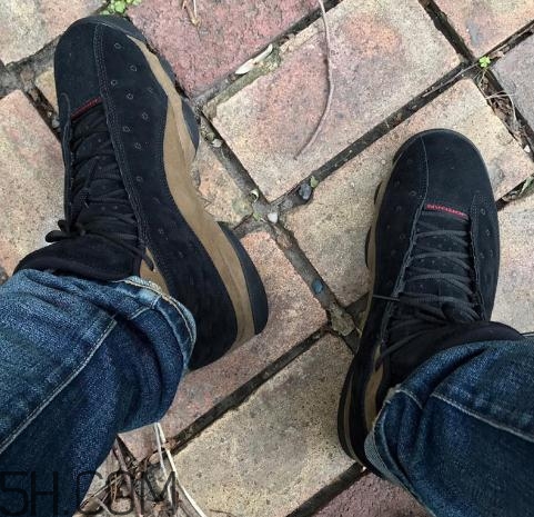 air jordan 13 olive麂皮橄欖配色上腳效果怎么樣？