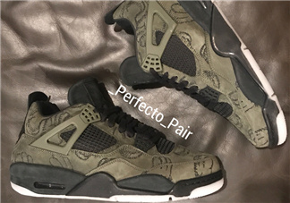 kaws與air jordan 4聯(lián)名橄欖綠版本實物什么樣？