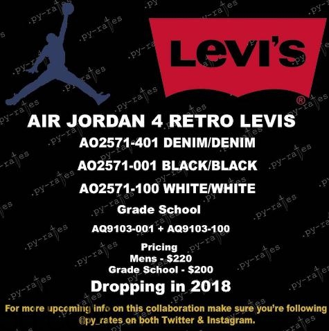 levis與air jordan 4聯(lián)名款實(shí)物什么樣_多少錢？