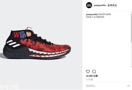 bape與adidas dame 4聯(lián)名有哪幾款_多少錢？