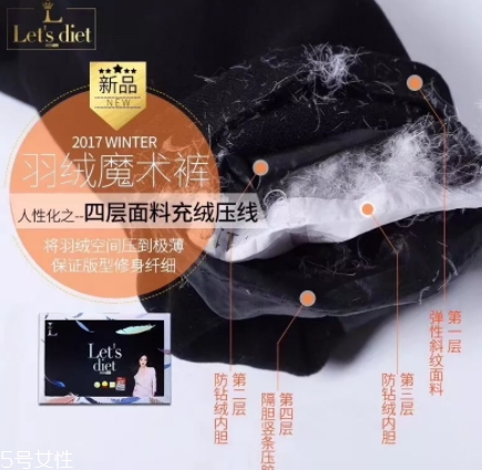 lets diet羽絨褲怎么樣？lets diet兩款尺碼選擇