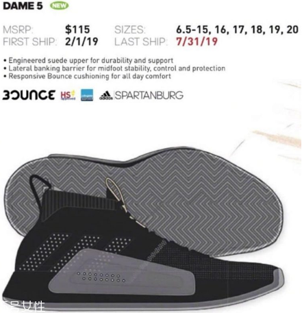 adidas dame 5諜照是什么樣？利拉德5代諜照曝光