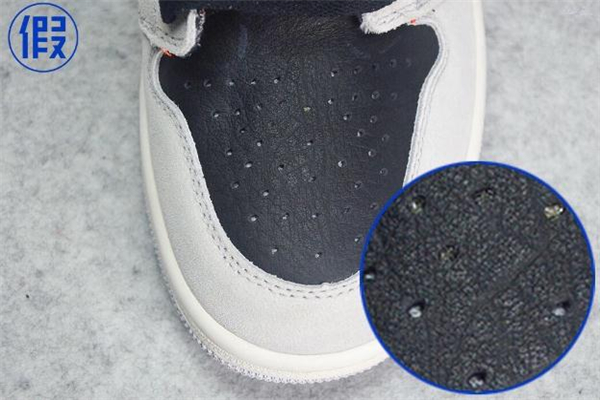 aj1灰麂皮字幕標(biāo)語真假 aj1灰麂皮真假對(duì)比